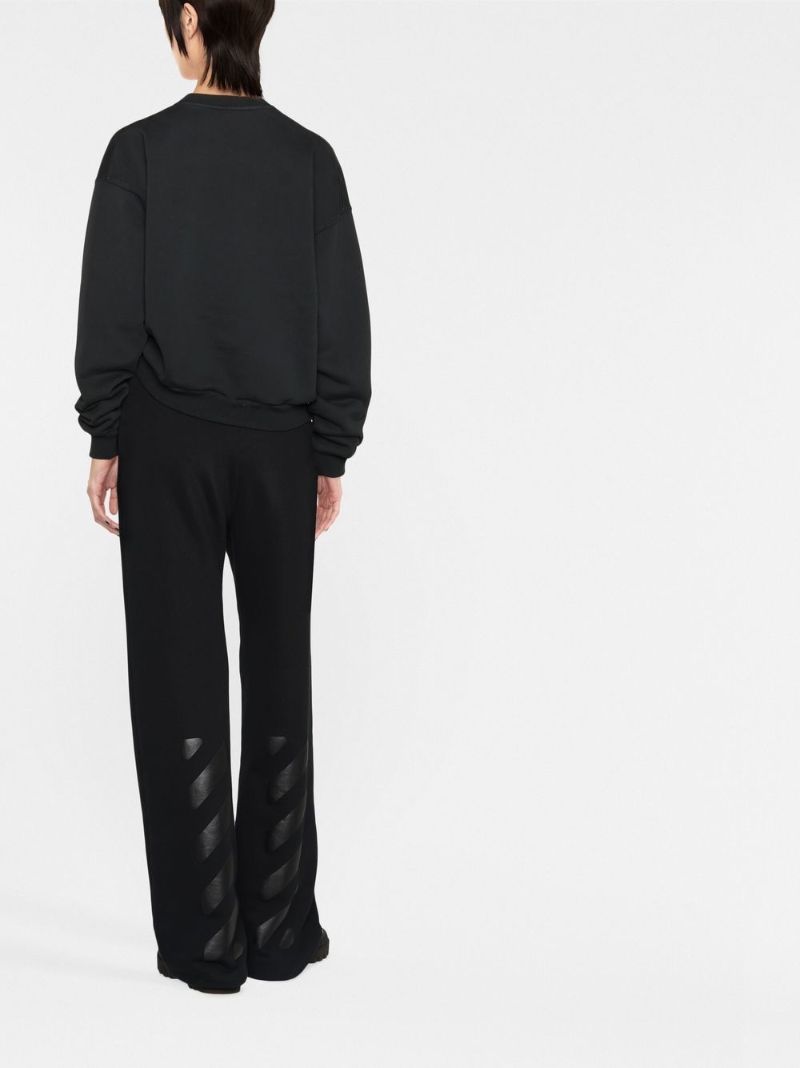 Black Logo Cotton Sweatshirt