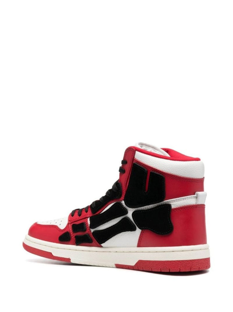 Red Skel Top Hi Leather Sneakers
