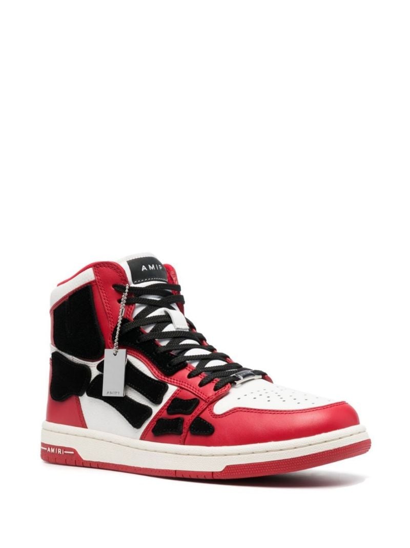Red Skel Top Hi Leather Sneakers