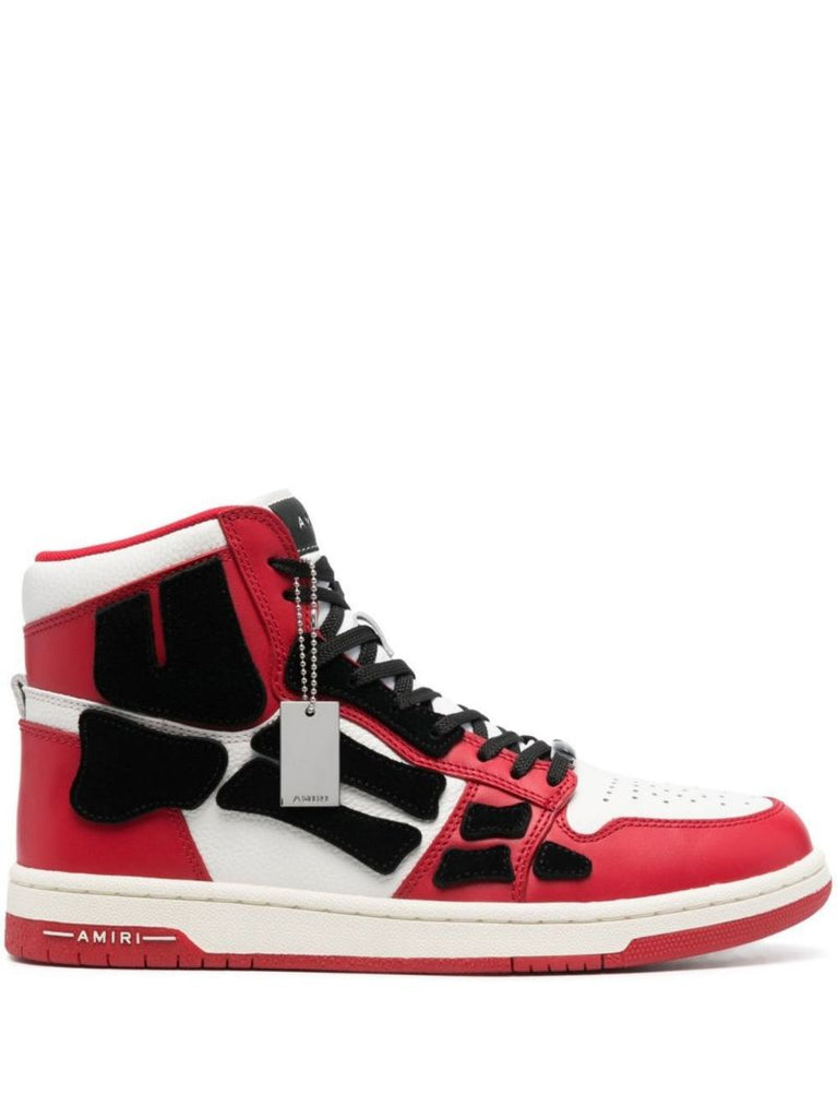 Red Skel Top Hi Leather Sneakers