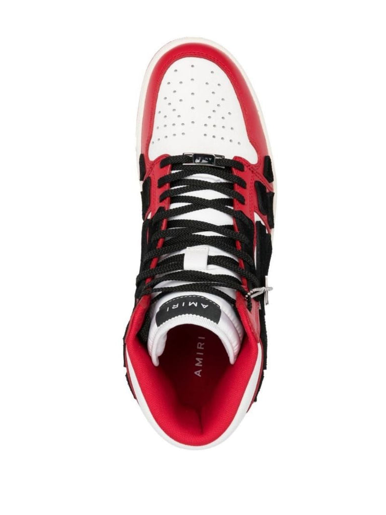 Red Skel Top Hi Leather Sneakers