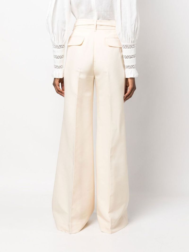 White Kaleidoscope Wide Leg Trousers