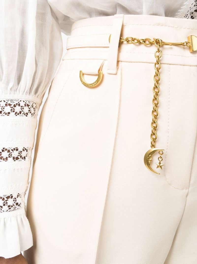 White Kaleidoscope Wide Leg Trousers