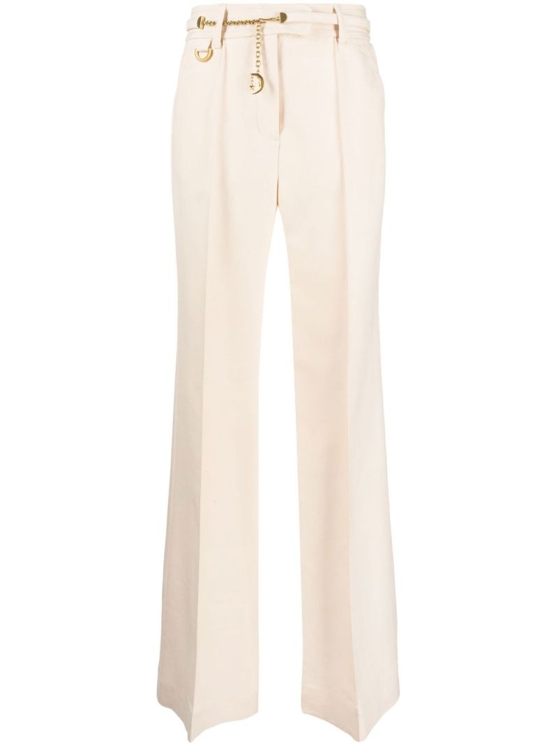 White Kaleidoscope Wide Leg Trousers