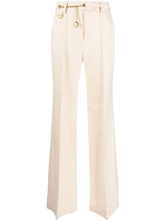 White Kaleidoscope Wide Leg Trousers
