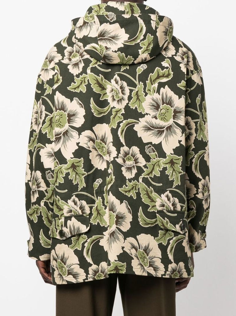 Green Jungle Camo Military Parka Jacket