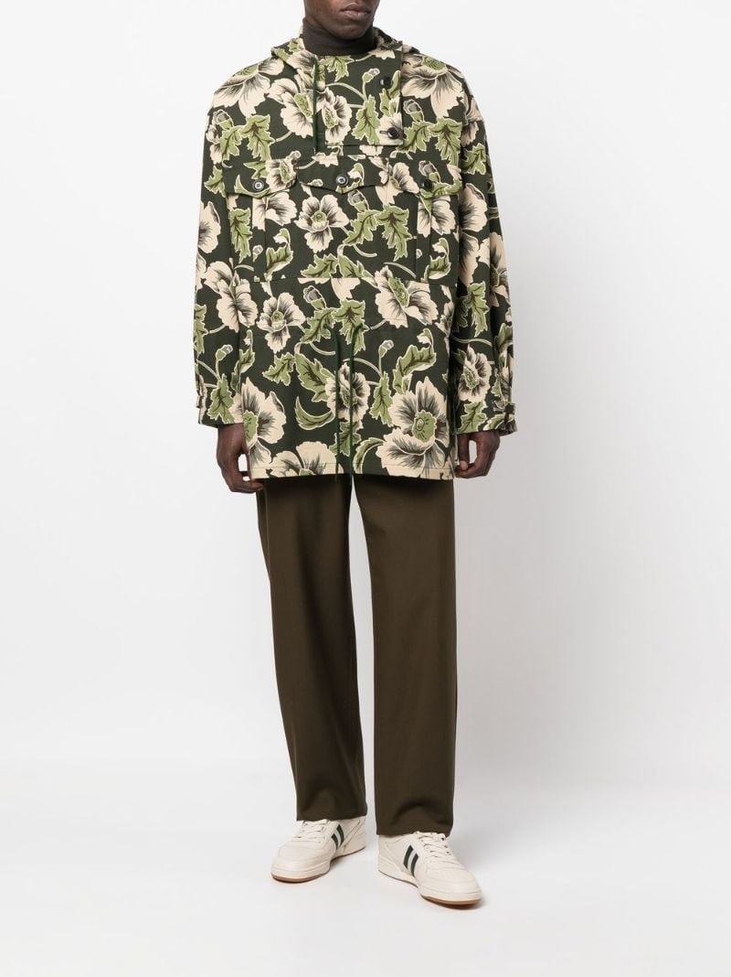 Green Jungle Camo Military Parka Jacket