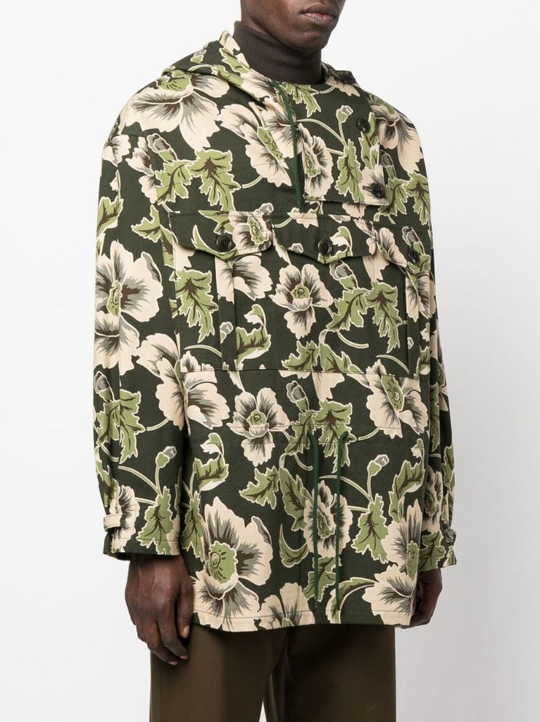 Green Jungle Camo Military Parka Jacket