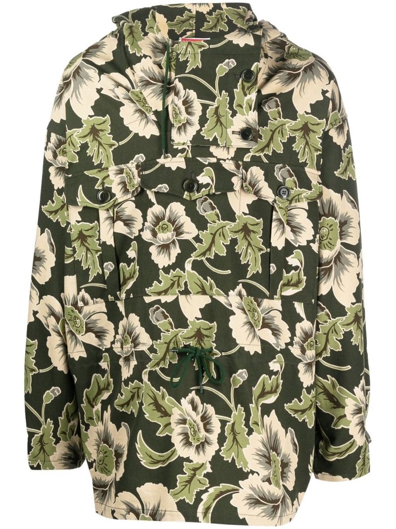 Green Jungle Camo Military Parka Jacket