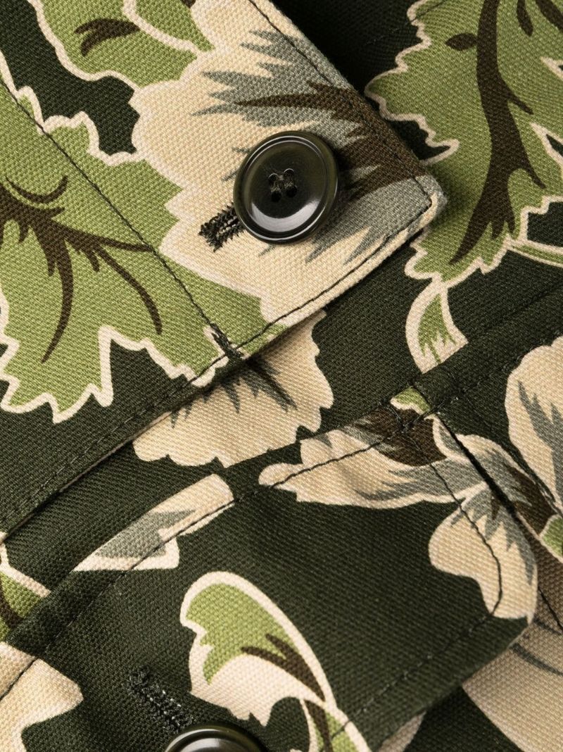 Green Jungle Camo Military Parka Jacket
