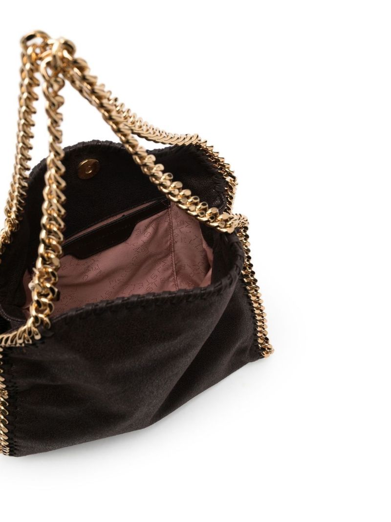 Brown Falabella Mini Faux Leather Tote Bag