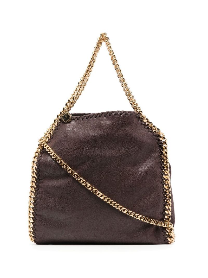 Brown Falabella Mini Faux Leather Tote Bag