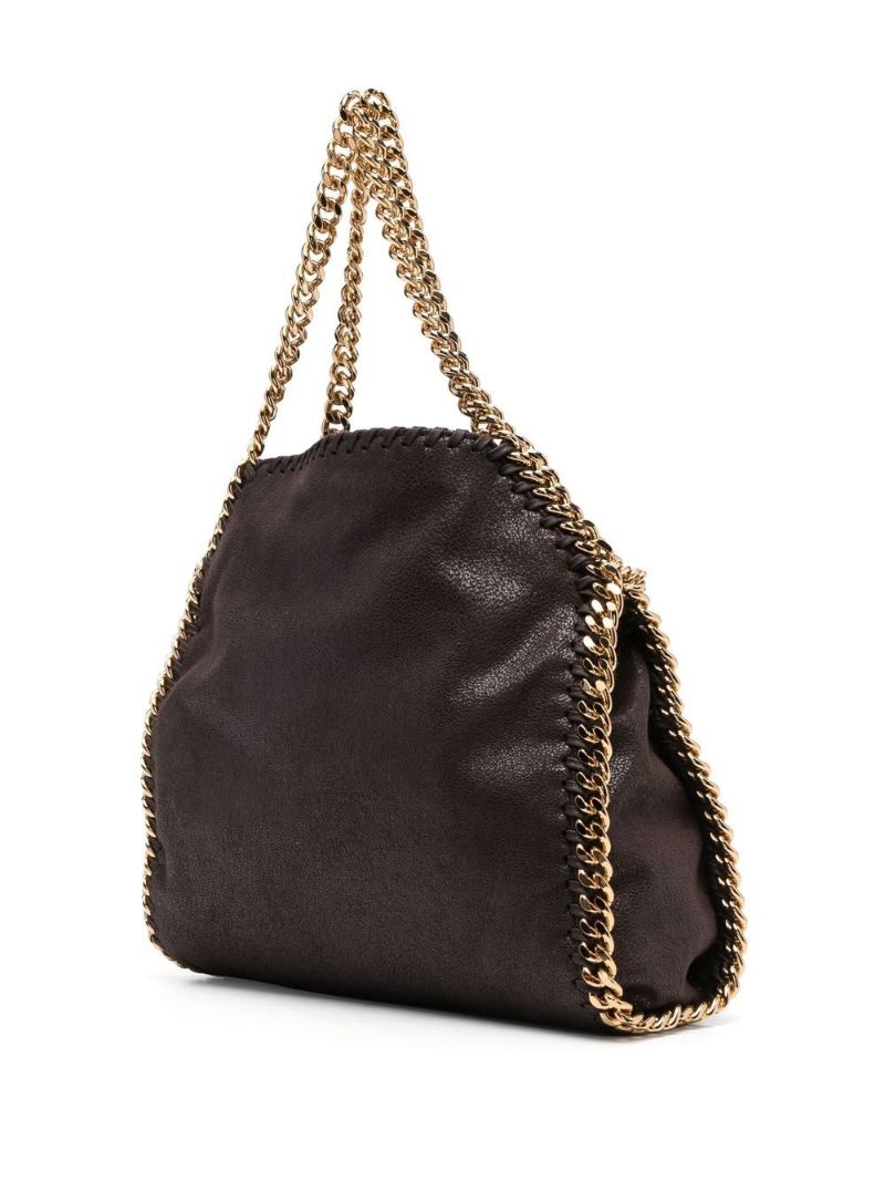 Brown Falabella Mini Faux Leather Tote Bag