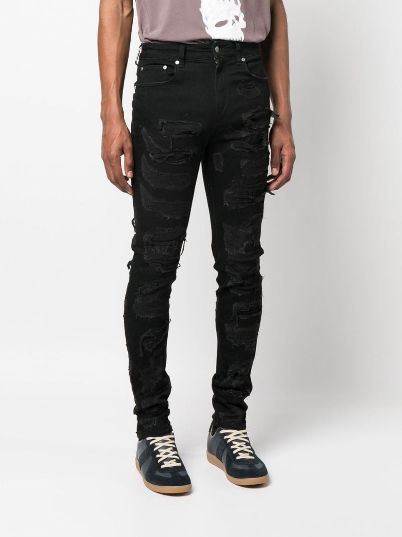 Black Distressed Skinny Jeans