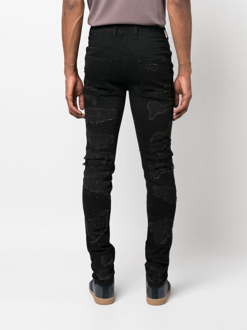 Black Distressed Skinny Jeans