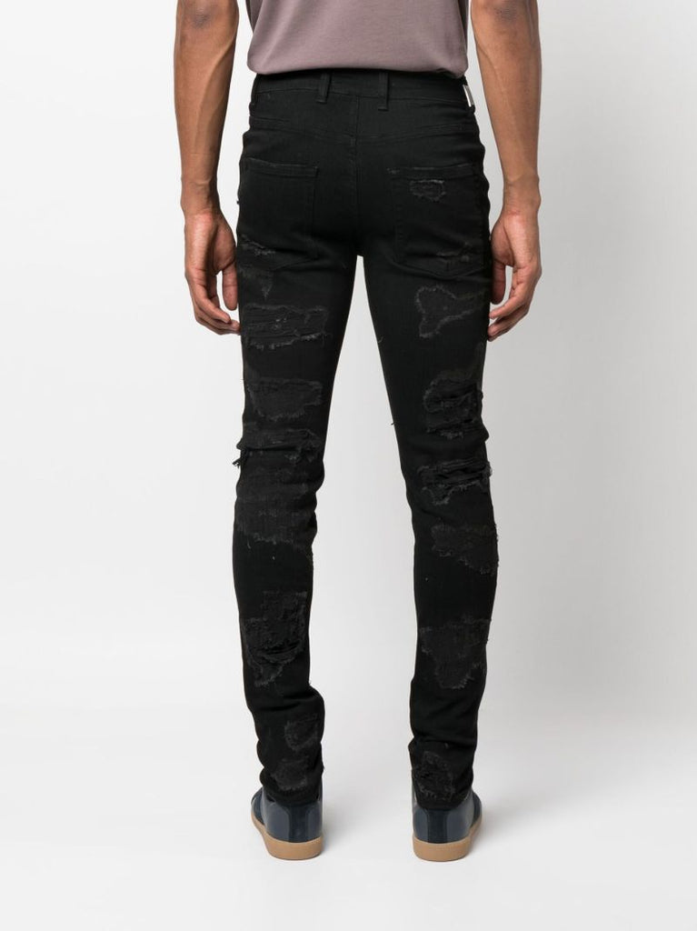 Black Distressed Skinny Jeans