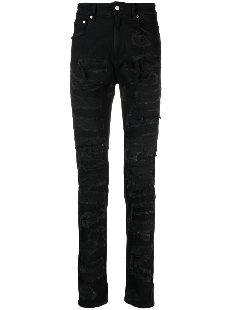 Black Distressed Skinny Jeans