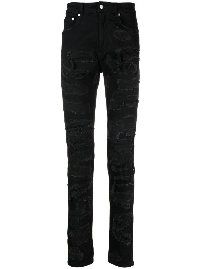Black Distressed Skinny Jeans
