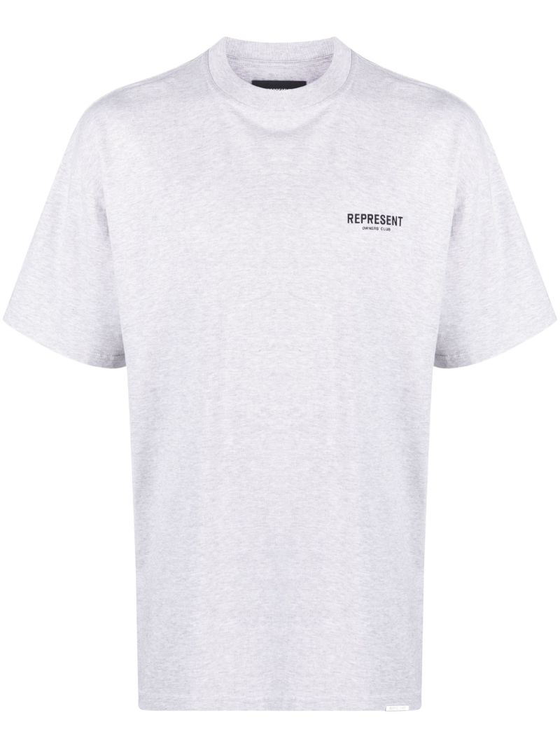 Grey Owners Club Logo Print T-shirt