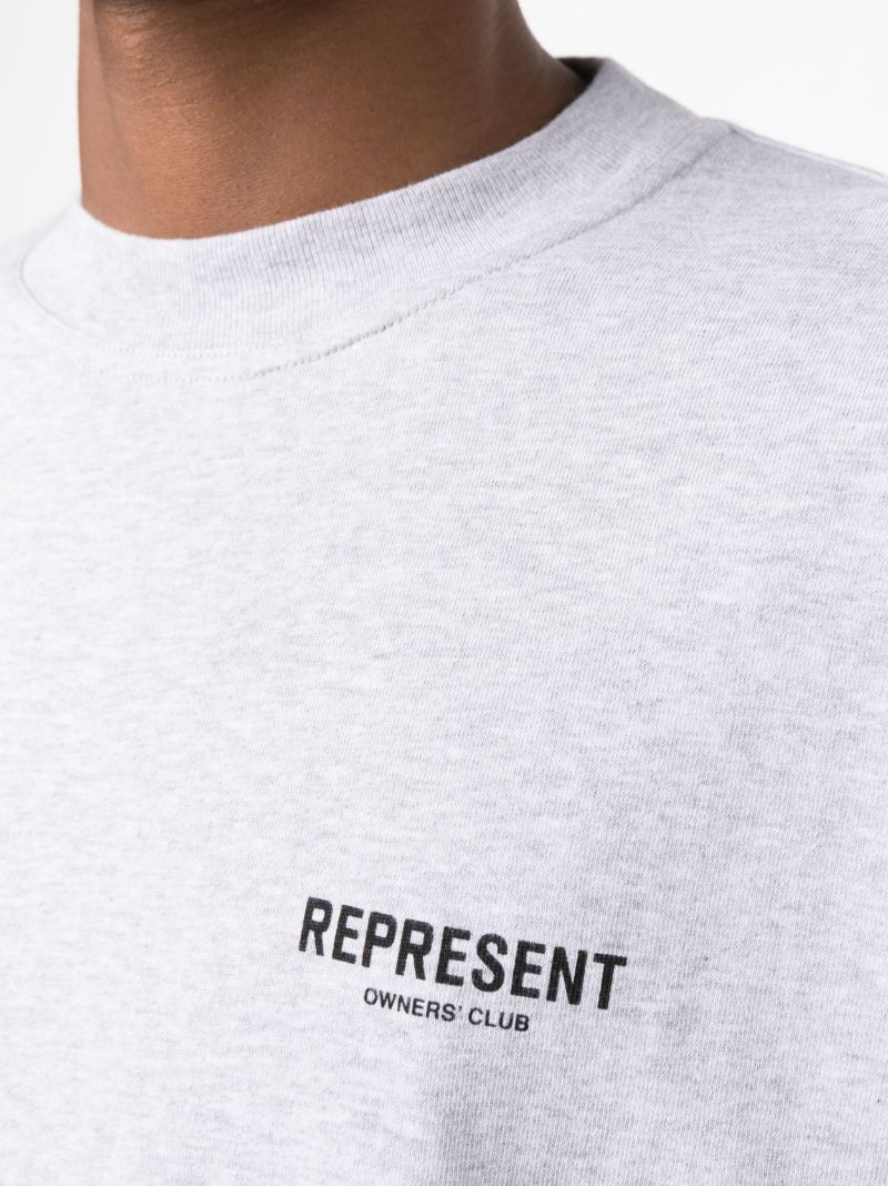 Grey Owners Club Logo Print T-shirt