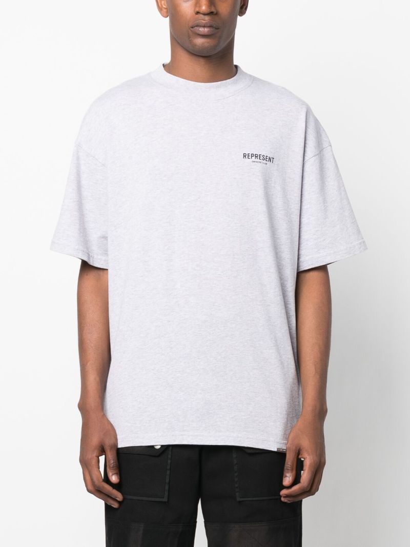 Grey Owners Club Logo Print T-shirt