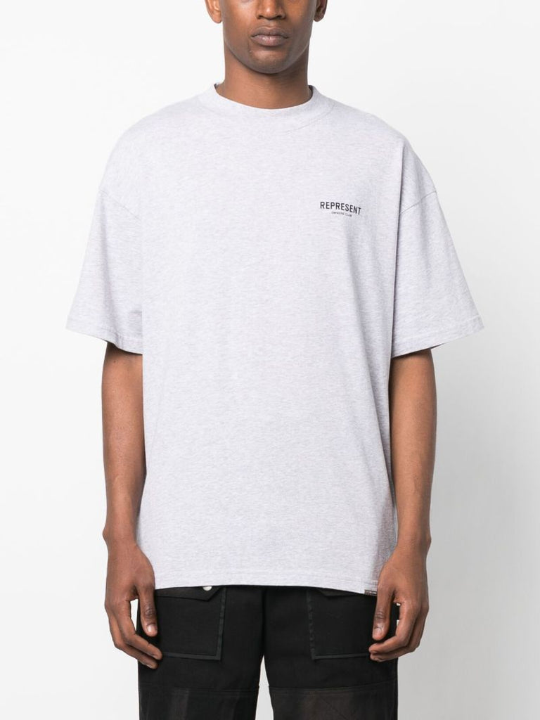 Grey Owners Club Logo Print T-shirt