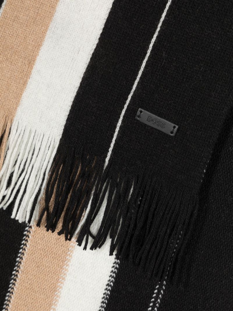 Black Frizzante Hat and Scarf Set