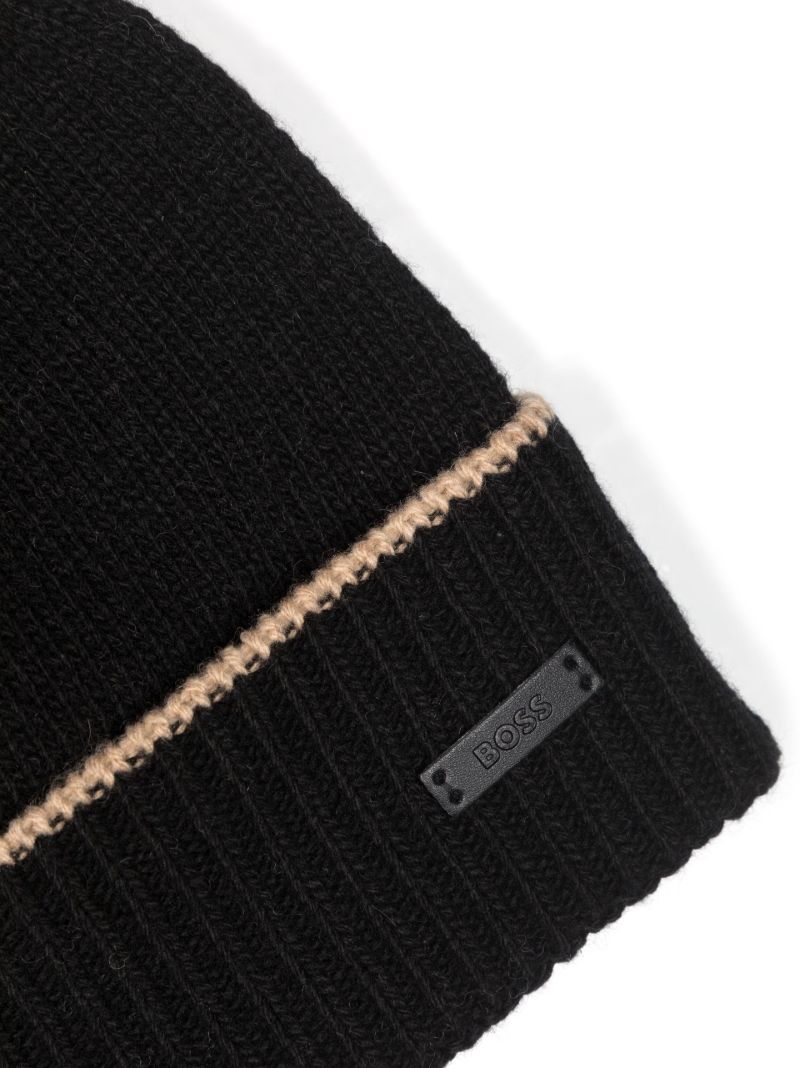 Black Frizzante Hat and Scarf Set