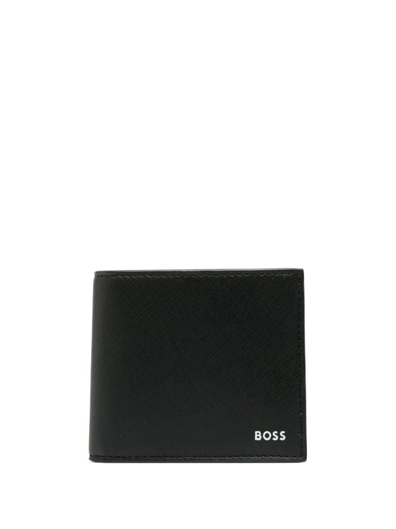 Black Zair Leather Bi-fold Wallet