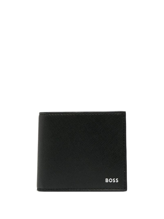 Black Zair Leather Bi-fold Wallet