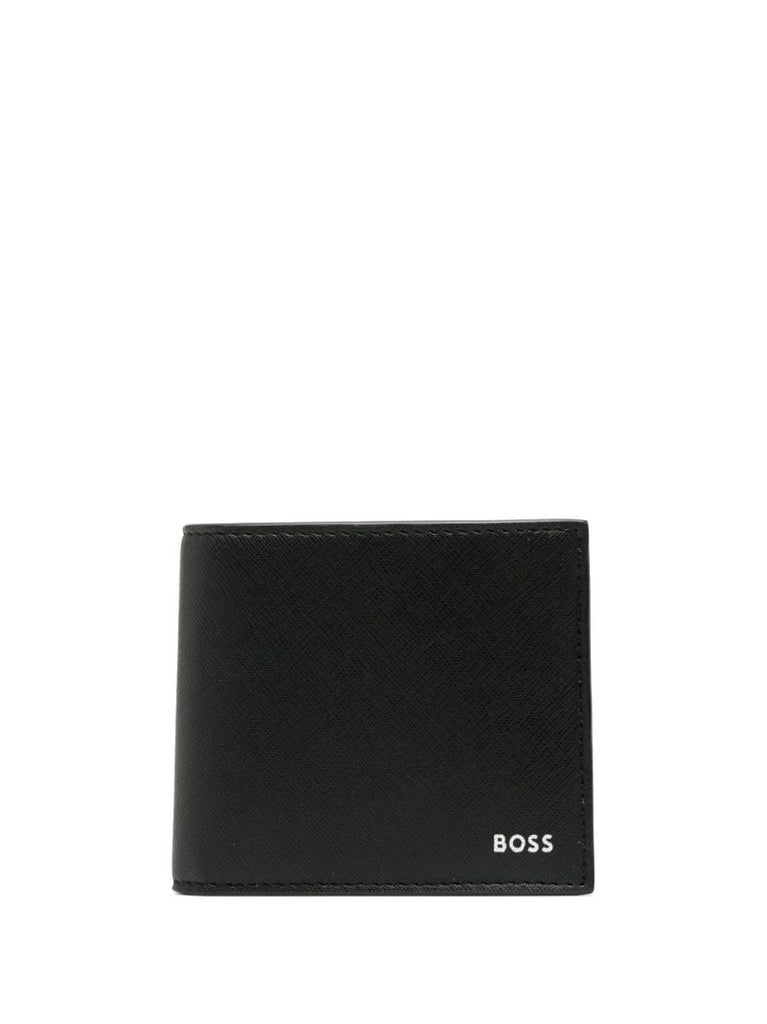 Black Zair Leather Bi-fold Wallet