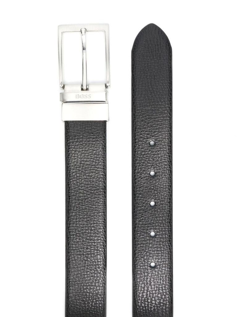 Black Ollie Reversible Leather Belt