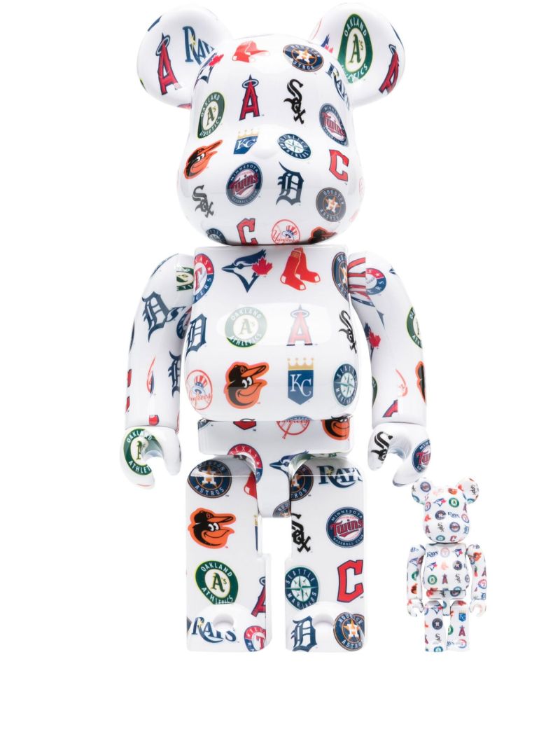 X Mlb American League White Be@rbrick 100% and 400% Set