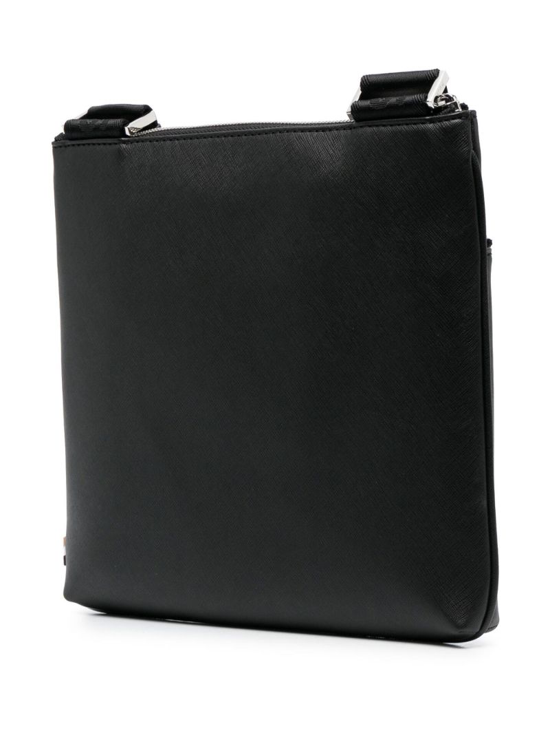 Black Leather Zair Messenger Bag