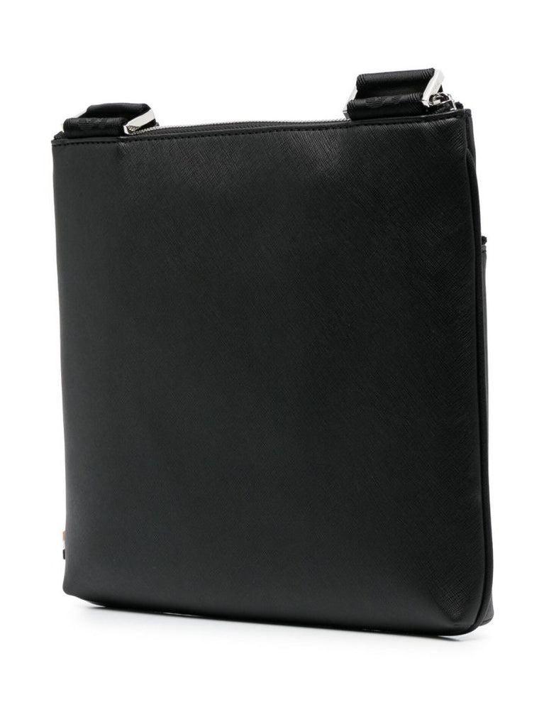 Black Leather Zair Messenger Bag