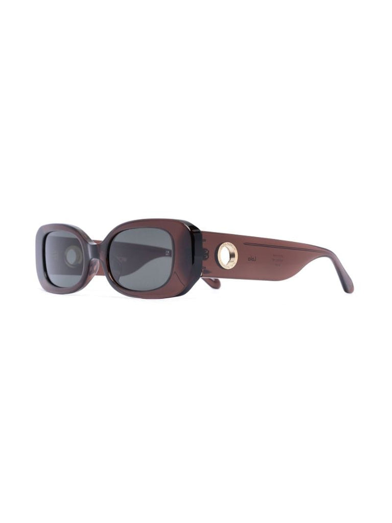Brown Lola Rectangular Sunglasses