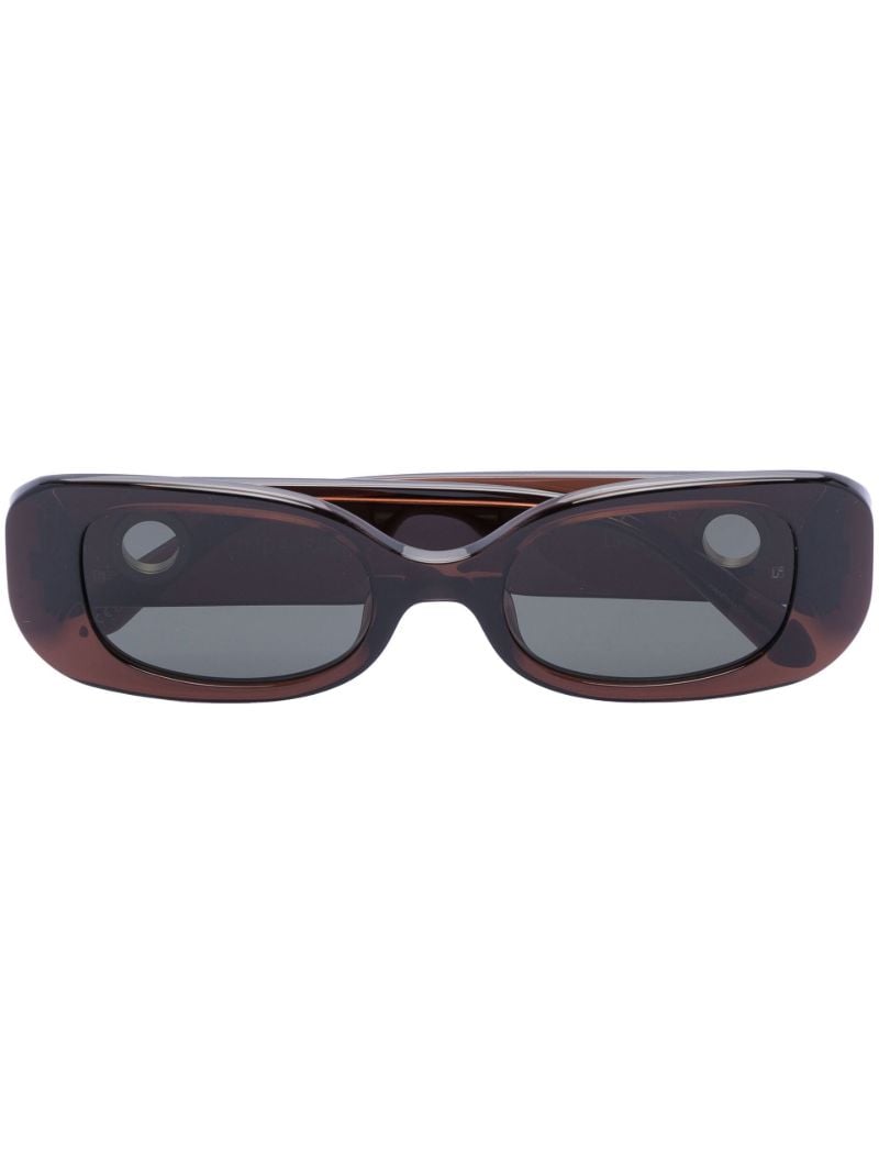 Brown Lola Rectangular Sunglasses