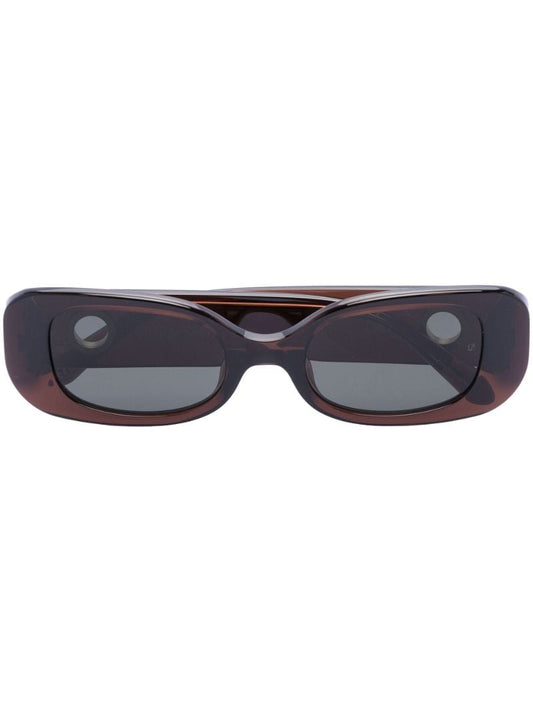 Brown Lola Rectangular Sunglasses