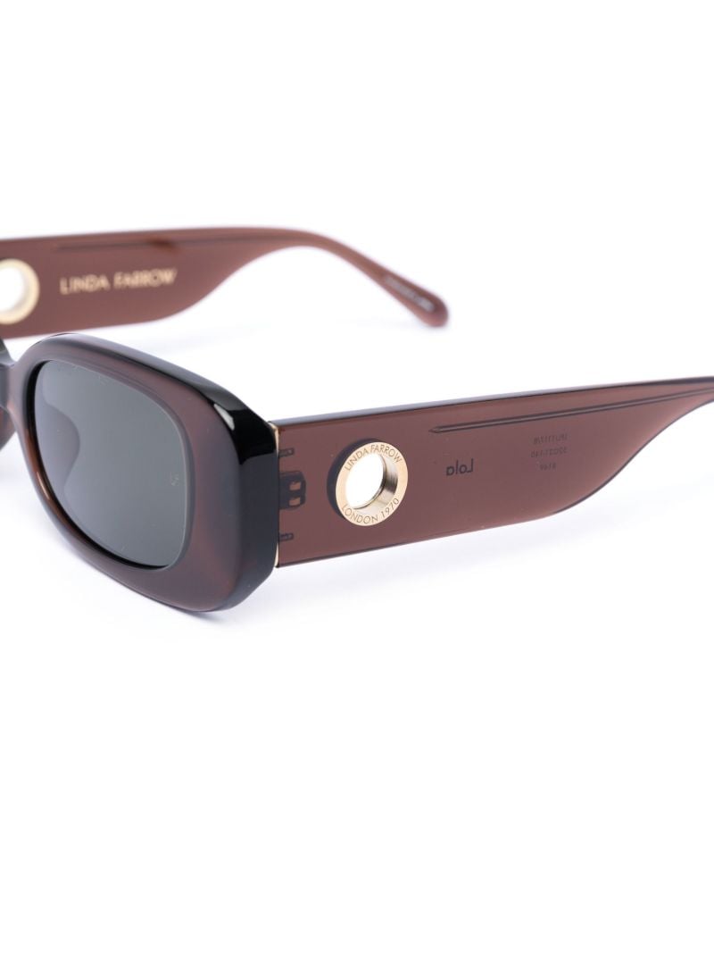 Brown Lola Rectangular Sunglasses