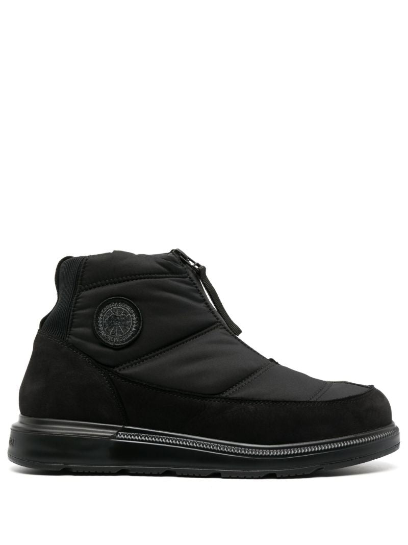 Black Crofton Quilted Ankle Boots