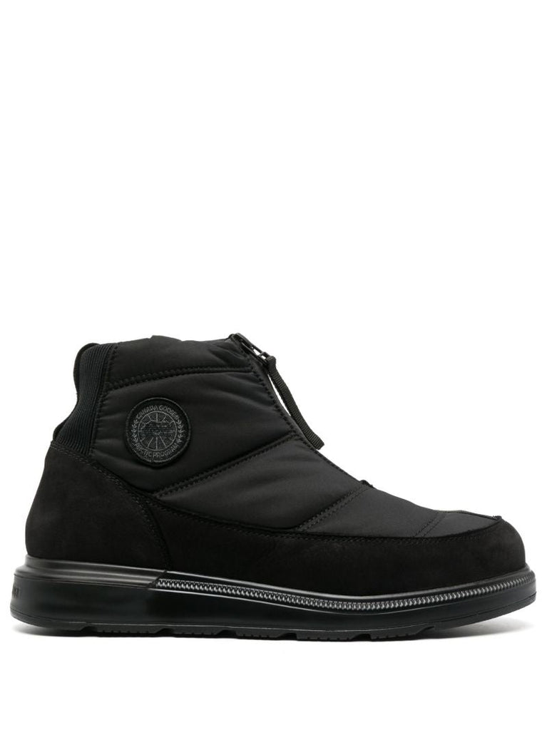 Black Crofton Quilted Ankle Boots