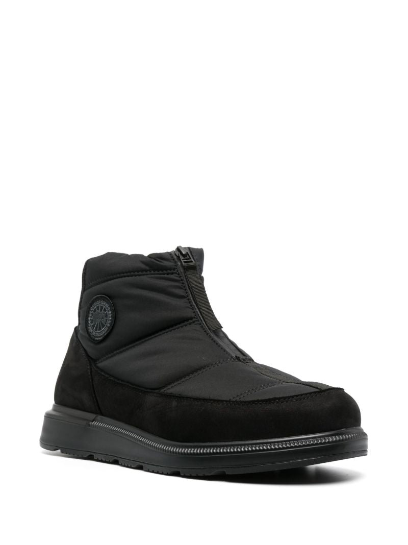 Black Crofton Quilted Ankle Boots