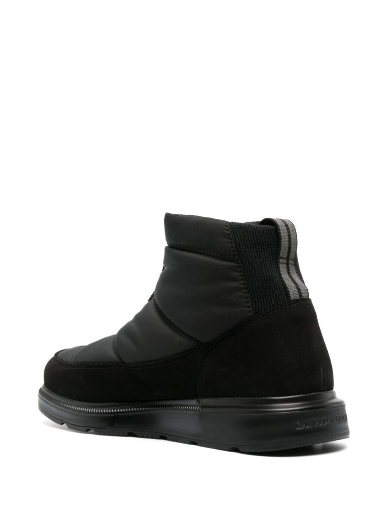 Black Crofton Quilted Ankle Boots