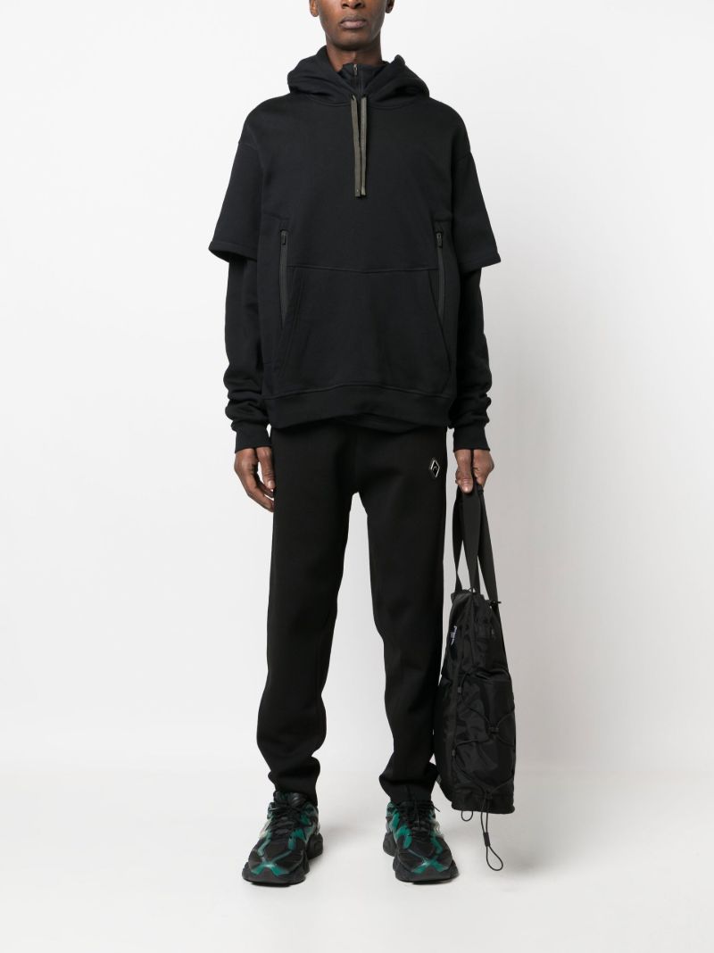 Black Logo Patch Track Pants