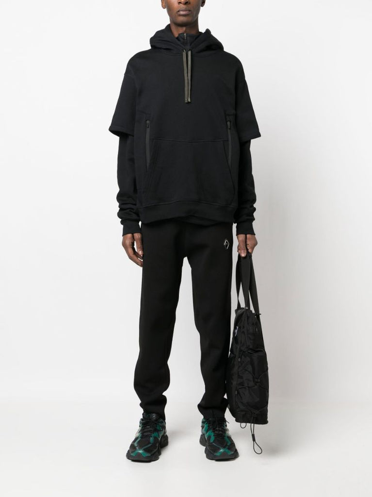 Black Logo Patch Track Pants