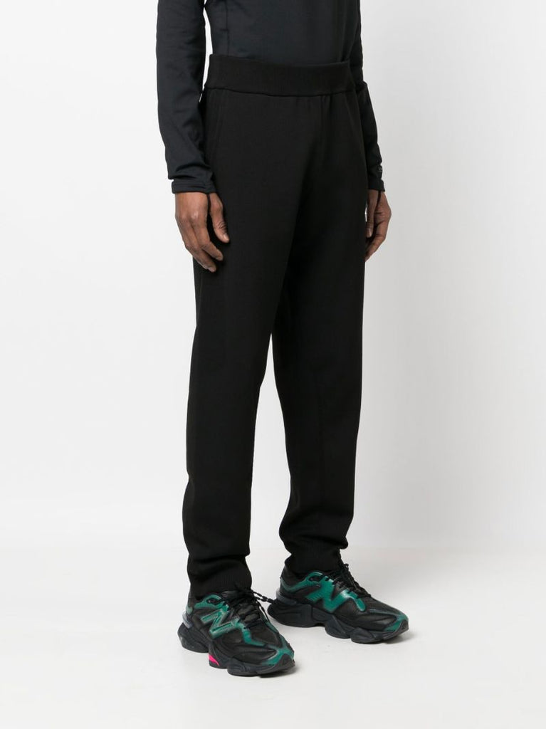 Black Logo Patch Track Pants