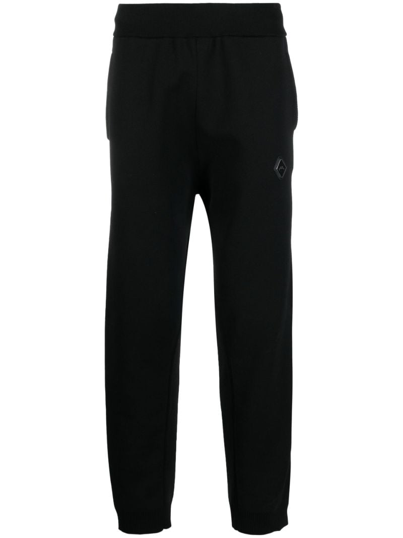 Black Logo Patch Track Pants