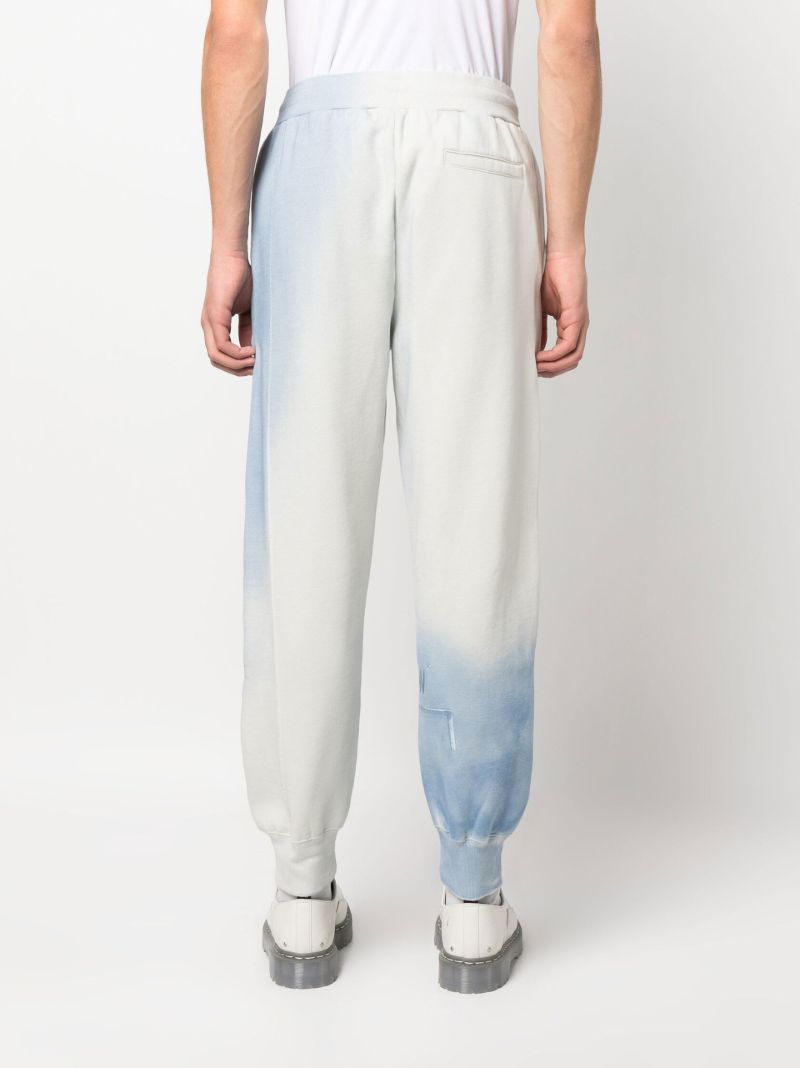 Blue Gradient Print Cotton Track Pants