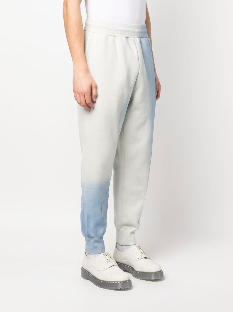 Blue Gradient Print Cotton Track Pants