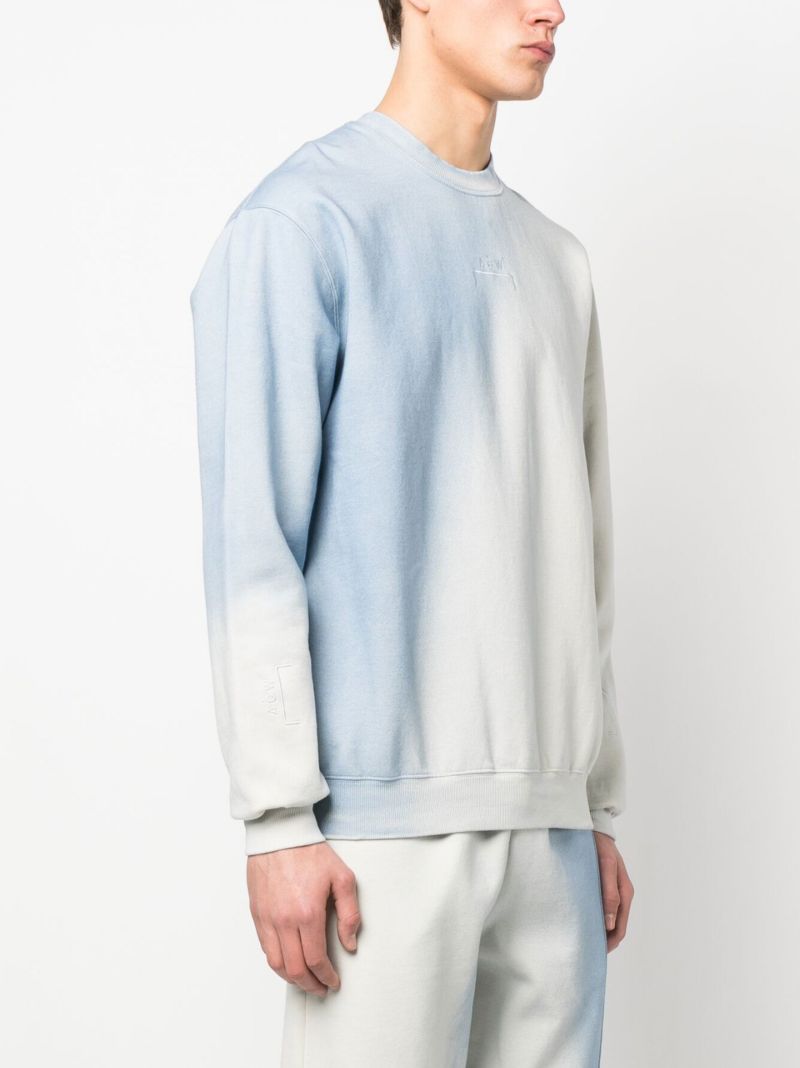 Blue Gradient Print Sweatshirt